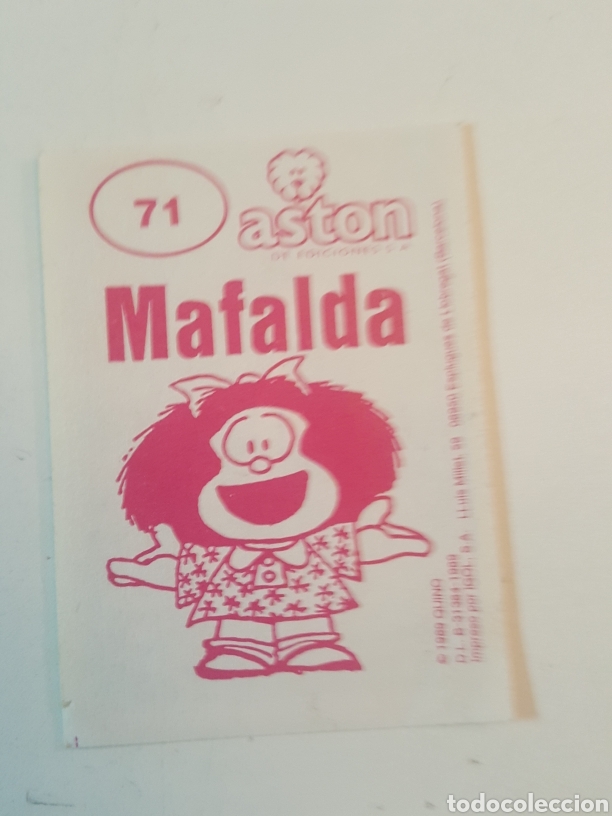 Coleccionismo cromos antiguos: Cromo Mafalda de Aston N&deg; 71 - Foto 2