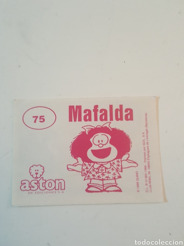 Coleccionismo cromos antiguos: Cromo Mafalda de Aston N&deg; 75 - Foto 2