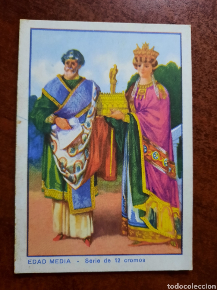 Coleccionismo Cromos antiguos: COLECCION EL TRAJE A TRAVES DE LOS SIGLOS , EDAD MEDIA N&ordm; 2 .- CHOCOLATES JUNCOSA