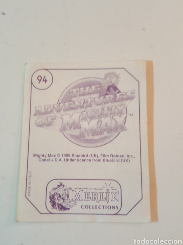 Coleccionismo cromos antiguos: Cromo 1995 Mighty Max Merlin Comlections N&deg; 94 - Foto 2