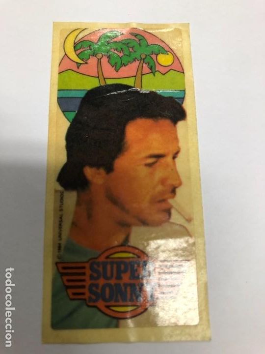 Coleccionismo Cromos antiguos: CROMO ADHESIVO CHICLES SERIE TV CORRUPCION EN MIAMI CON TRASERA