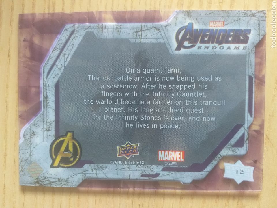 Coleccionismo cromos antiguos: CARD N&ordm; 12 AVENGERS ENDGAME MARVEL UPPER DECK 2020 - Foto 2
