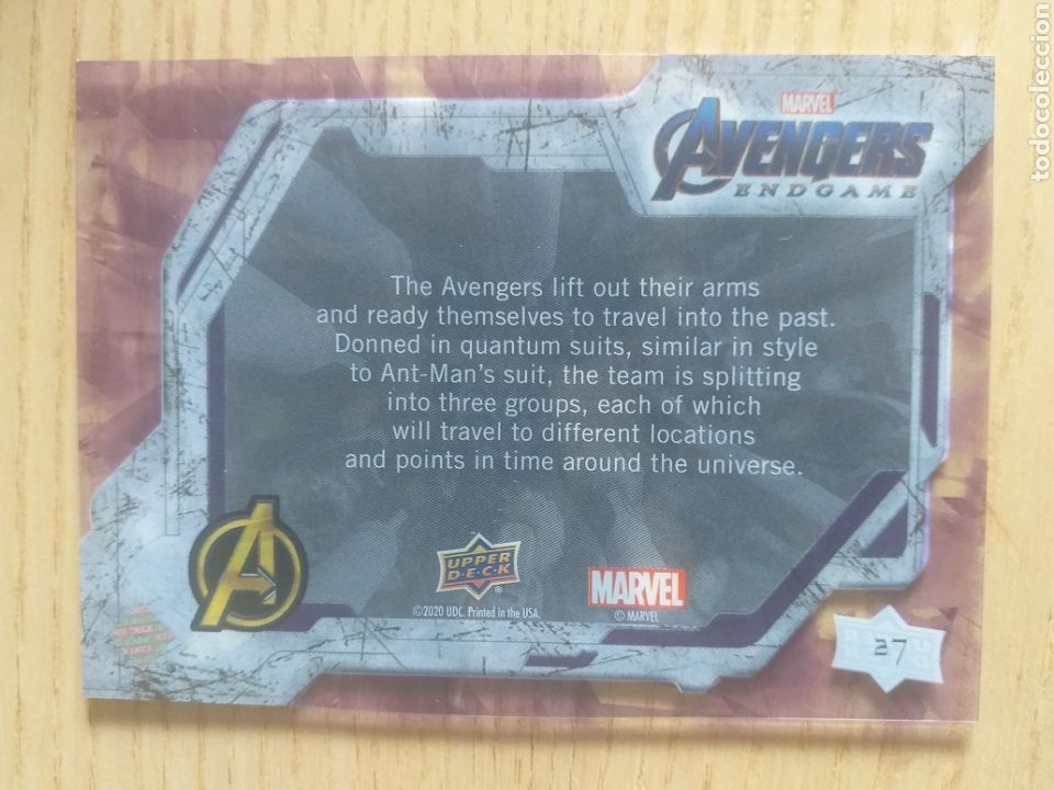 Coleccionismo cromos antiguos: CARD N&ordm; 27 AVENGERS ENDGAME MARVEL UPPER DECK 2020 - Foto 2