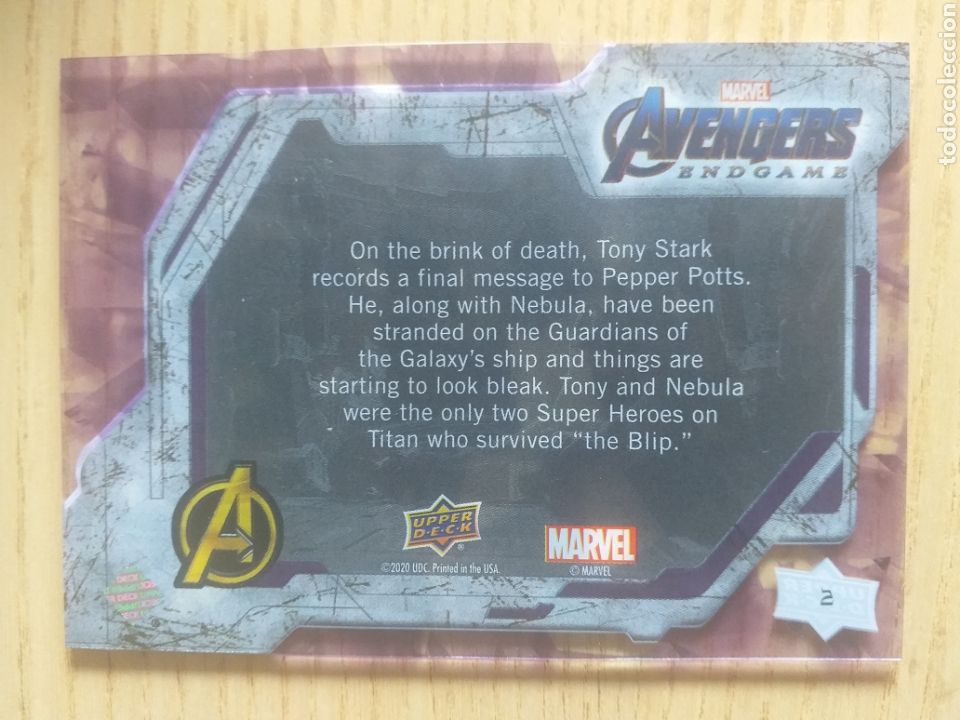 Coleccionismo cromos antiguos: CARD N&ordm; 2 AVENGERS ENDGAME MARVEL UPPER DECK 2020 - Foto 2
