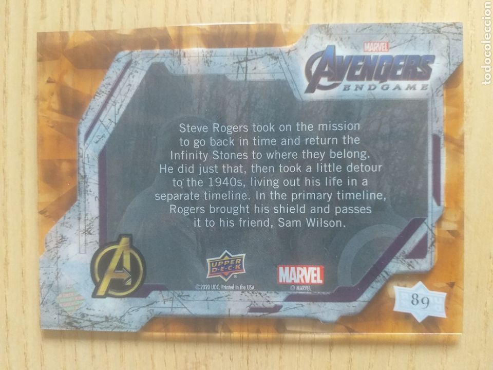 Coleccionismo cromos antiguos: CARD N&ordm; 89 AVENGERS ENDGAME MARVEL UPPER DECK 2020 - Foto 2