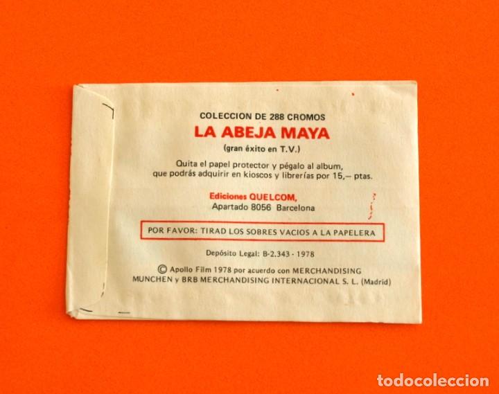 Coleccionismo cromos antiguos: SOBRE DE CROMOS VACIO - LA ABEJA MAYA - EDICIONES QUELCOM - - Foto 2
