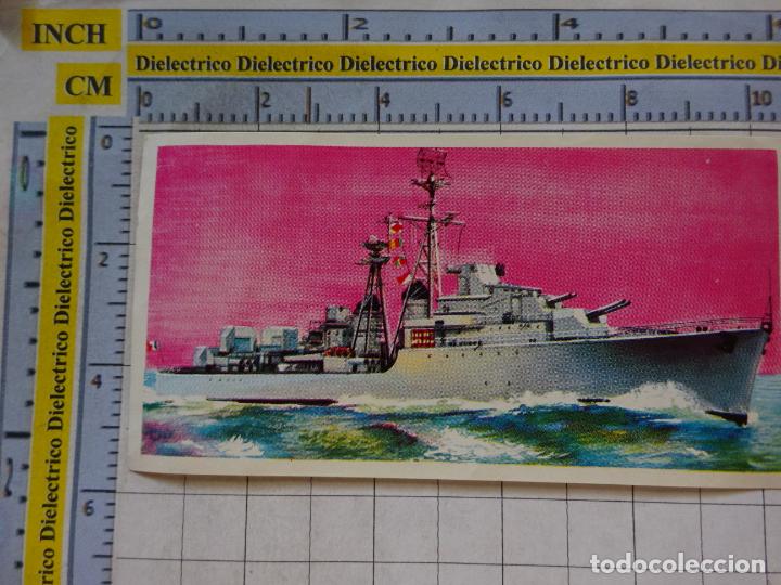 Colecionismo Cromos antigos: CROMO CROMITO DEL &Aacute;LBUM TRANSPORTE TIERRA MAR AIRE. 151 BUQUE GUERRA VAUQUELIN. EDITORIAL FHER 1968