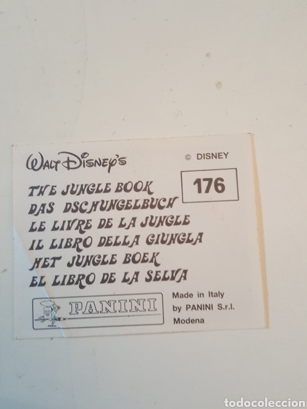 Coleccionismo cromos antiguos: Cromo El Libro de la selva Panini N&deg; 176 - Foto 2