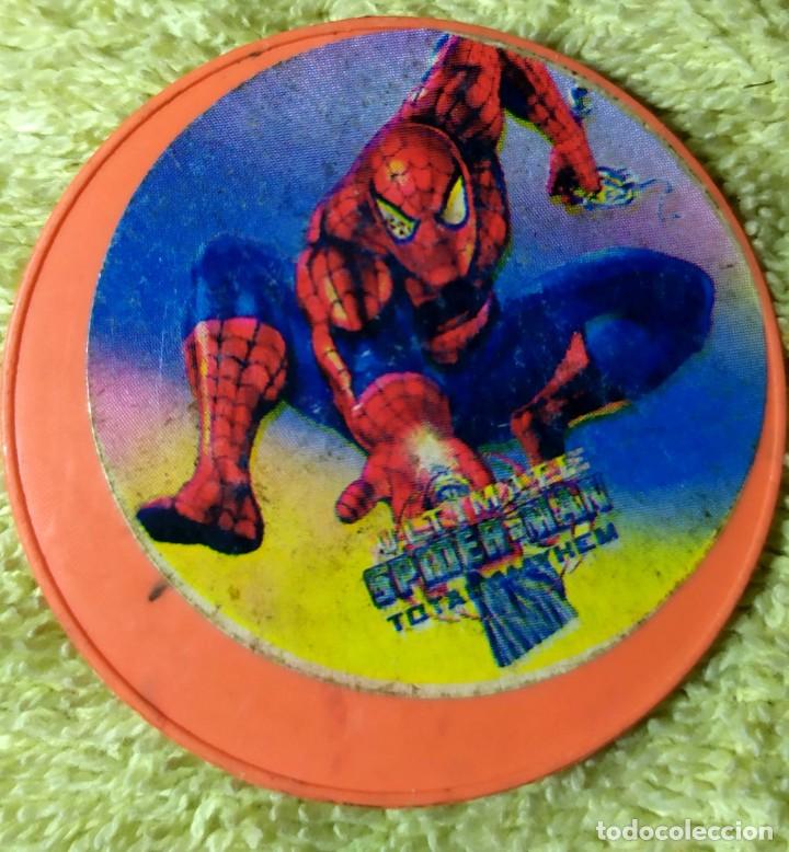 Coleccionismo cromos antiguos: UNA DOCENA DE TAZOS SPIDERMAN de COLECCI&Oacute;N - Foto 3