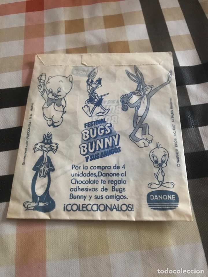 Coleccionismo cromos antiguos: Danone sobre sin abrir bugs bunny - Foto 1