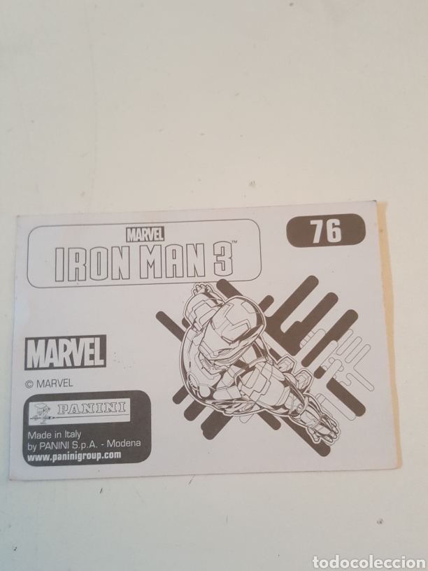 Coleccionismo cromos antiguos: Cromo N&deg; 76 Iron Man 3 de Panini 2013 - Foto 2
