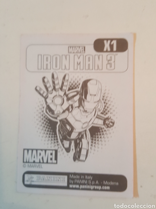 Coleccionismo cromos antiguos: Cromo N&deg; X1 Iron Man 3 de Panini 2013 - Foto 2