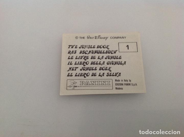 Coleccionismo cromos antiguos: CROMO EL LIBRO DE LA SELVA PANINI N 1 - Foto 2