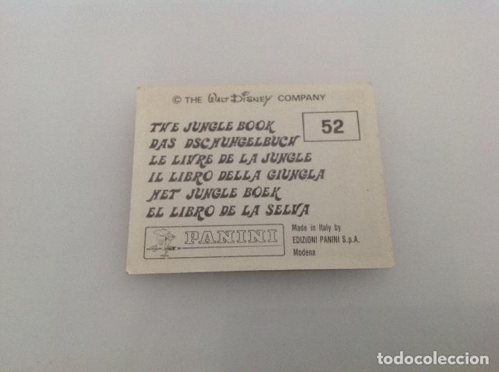 Coleccionismo cromos antiguos: CROMO EL LIBRO DE LA SELVA PANINI N 52 - Foto 2