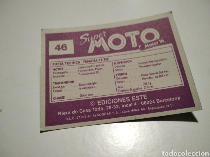 Coleccionismo cromos antiguos: Cromo Yamaha - Foto 2