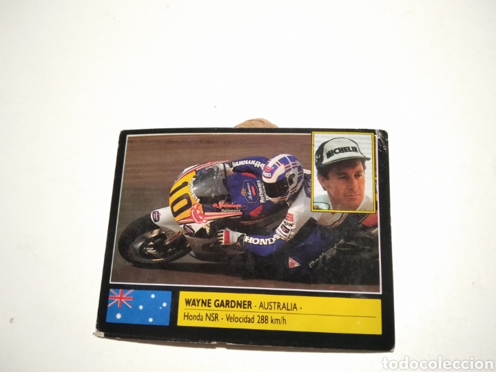 Coleccionismo cromos antiguos: Cromo super moto Wayne Gardner - Foto 2