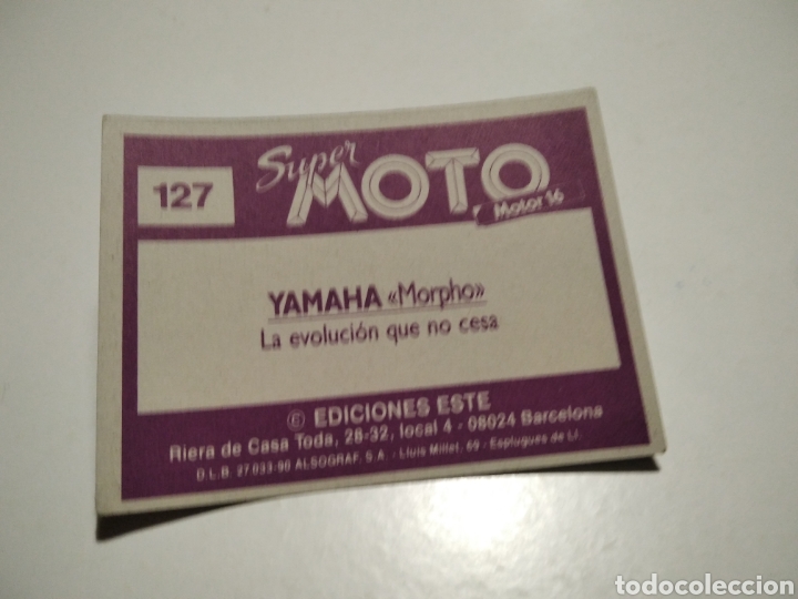 Coleccionismo cromos antiguos: Cromo super moto Yamaha - Foto 2
