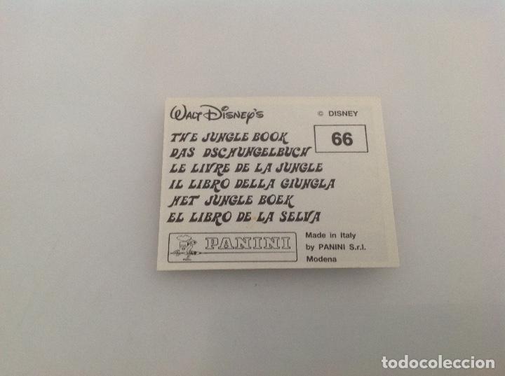 Coleccionismo cromos antiguos: CROMO EL LIBRO DE LA SELVA PANINI N 66 - Foto 2