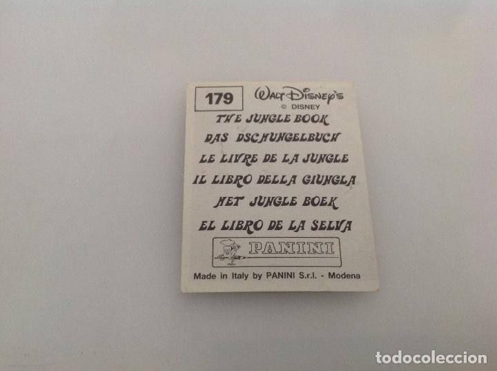 Coleccionismo cromos antiguos: CROMO EL LIBRO DE LA SELVA PANINI N 179 - Foto 2
