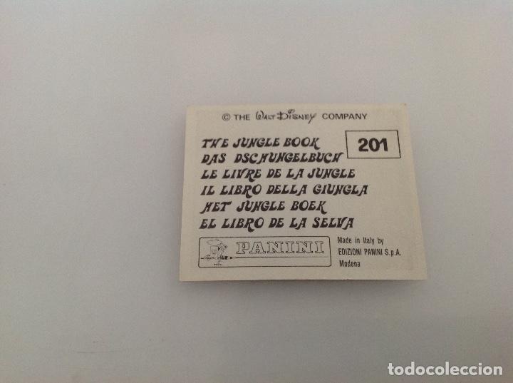 Coleccionismo cromos antiguos: CROMO EL LIBRO DE LA SELVA PANINI N 201 - Foto 2
