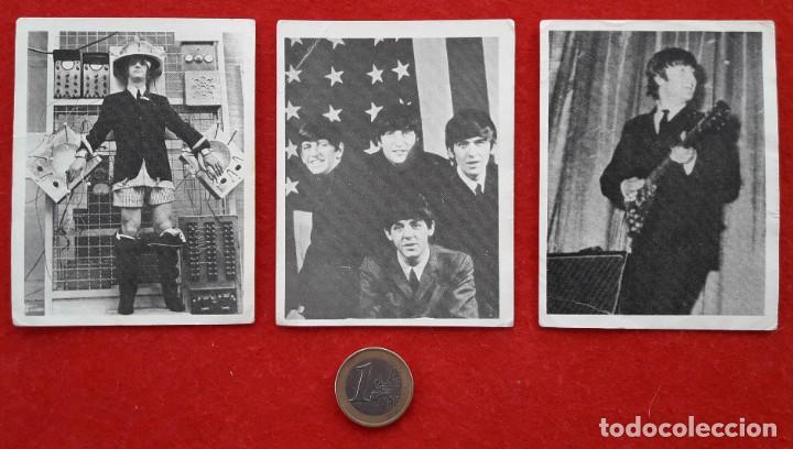 Coleccionismo cromos antiguos: Cromo The Beatles en fotos - N&uacute;meros 54 - 74 - 79 - Bruguera, 1966 - Fotocromo