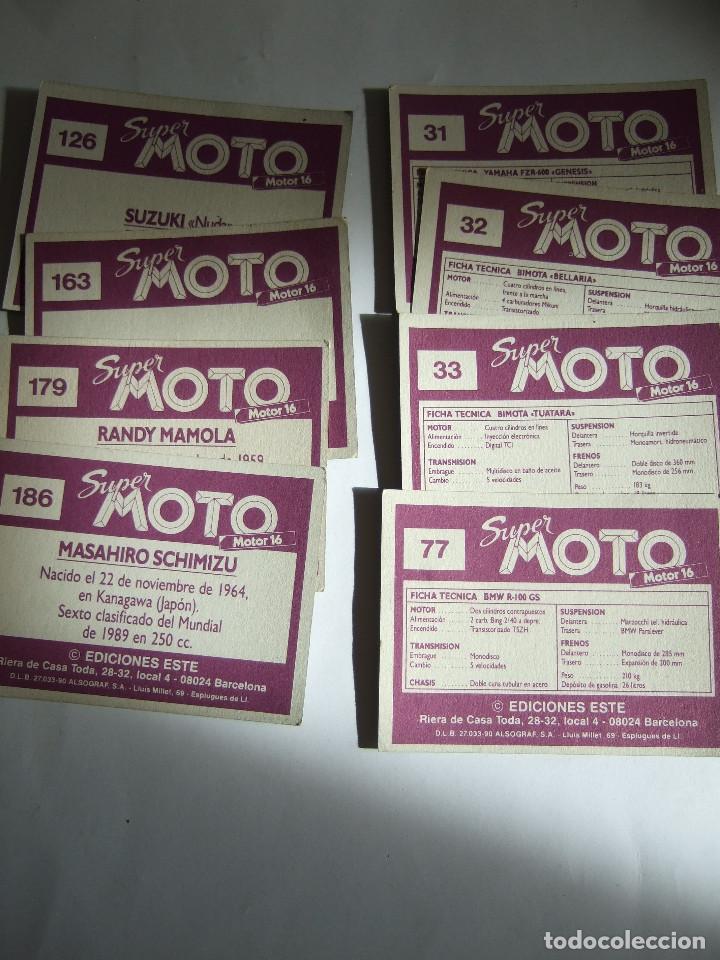Coleccionismo cromos antiguos: SUPER MOTO - EICIONES ESTE - LOTE 8 CROMOS - VER LISTADO - Foto 2