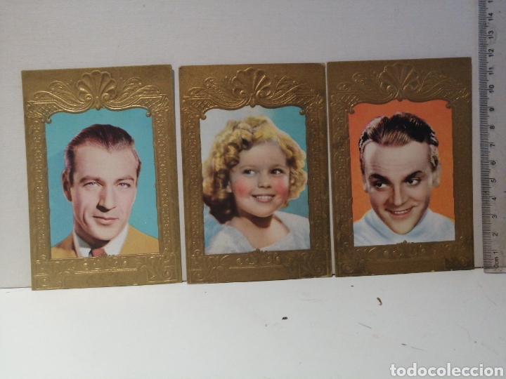 Coleccionismo cromos antiguos: Gary Cooper Shirley Temple y James Cagney. Chocolates Juncosa - Foto 1