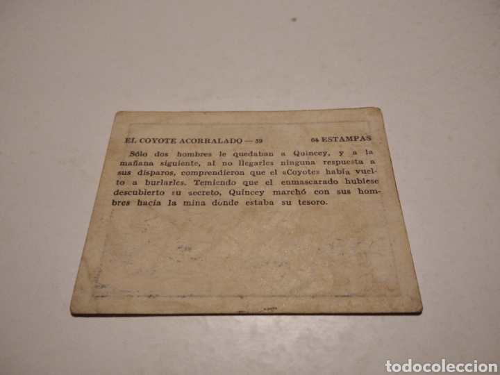 Coleccionismo cromos antiguos: Cromo El coyote acorralado - Foto 2