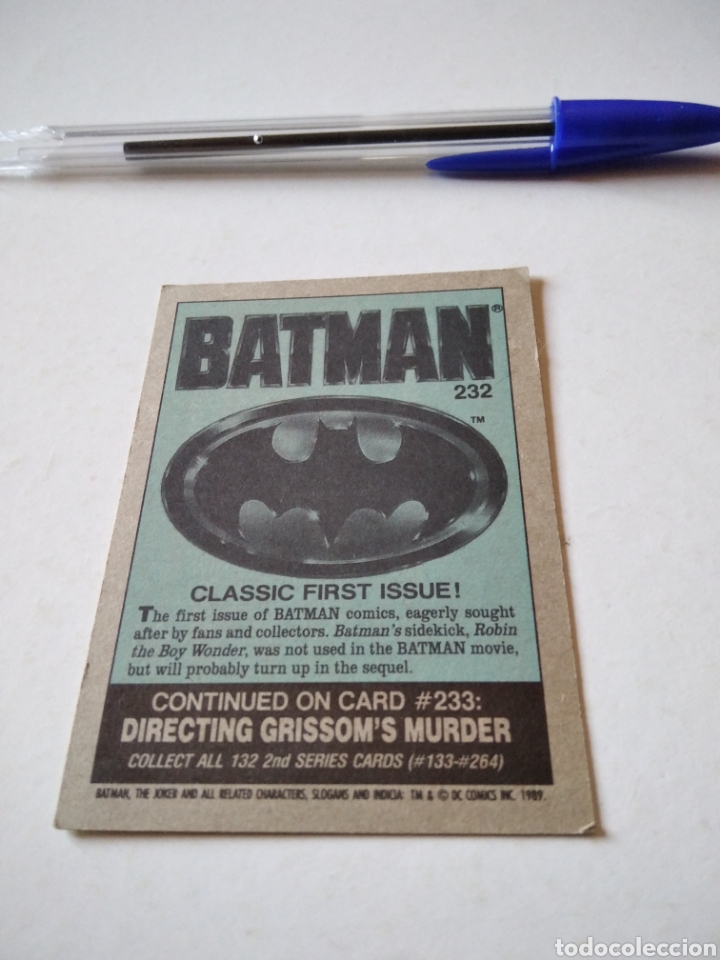 Coleccionismo cromos antiguos: Batman carta cromo 1989 - Foto 2