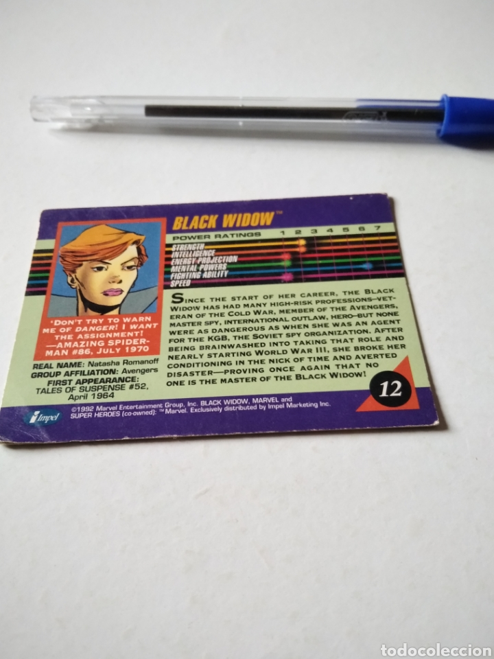Coleccionismo cromos antiguos: Superh&eacute;roes Black widow - Foto 2