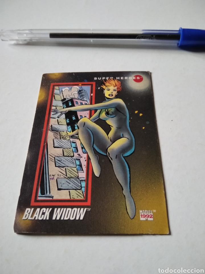 Coleccionismo cromos antiguos: Superh&eacute;roes Black widow - Foto 1