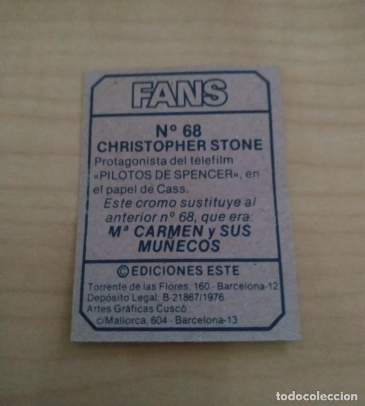 Coleccionismo cromos antiguos: FANS ESTE CHRISTOPHER STONE 68 NUEVO DE SOBRE - Foto 2