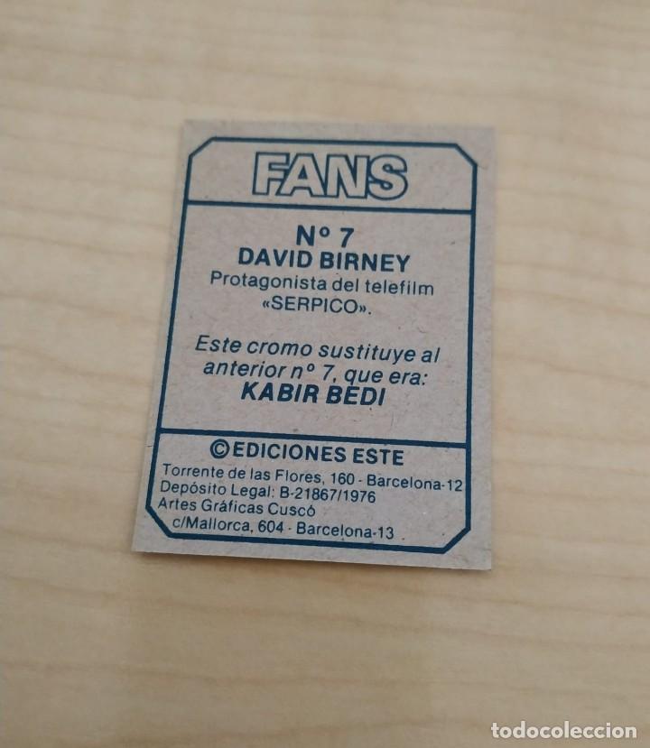 Coleccionismo cromos antiguos: FANS ESTE DAVID BIRNEY 7 NUEVO DE SOBRE - Foto 2
