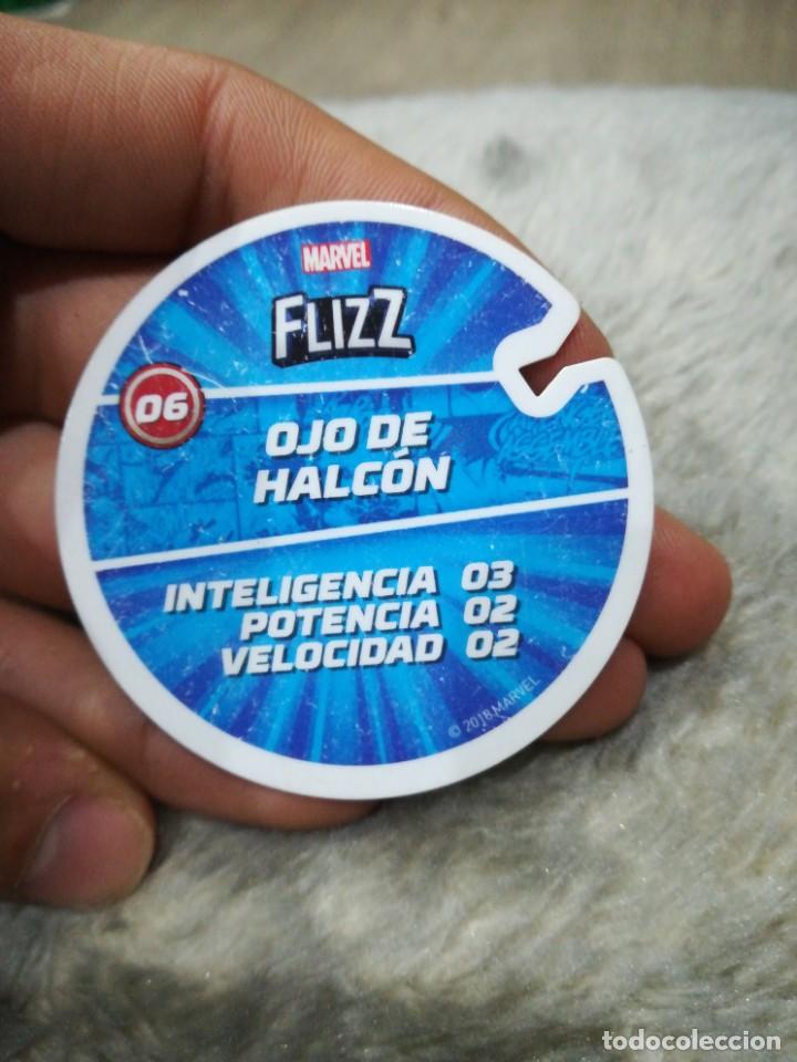 Coleccionismo cromos antiguos: Tazo N&deg; 6 ojo de halc&oacute;n flizz marvel - Foto 2