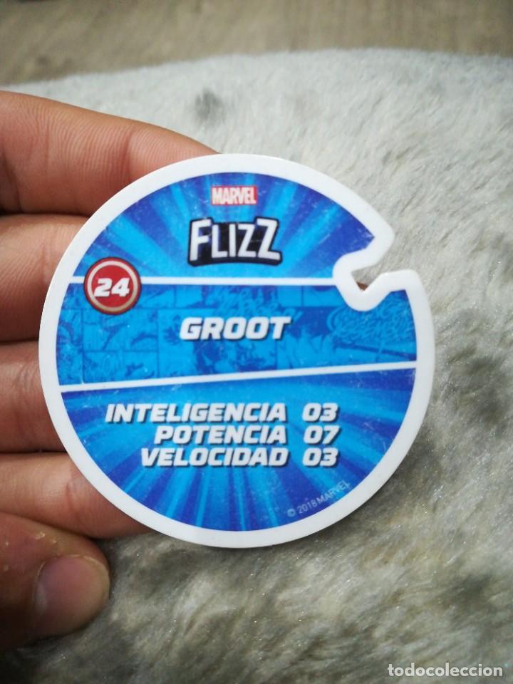 Coleccionismo cromos antiguos: Tazo N&deg; 24 groot flizz marvel - Foto 2