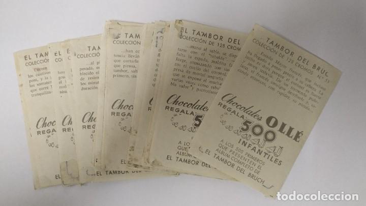 Coleccionismo cromos antiguos: CROMOS x18 - CHOCOLATES OLLE - EL TAMBOR DEL BRUCH - Foto 2