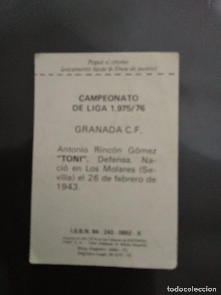 Coleccionismo cromos antiguos: TONI - Foto 2