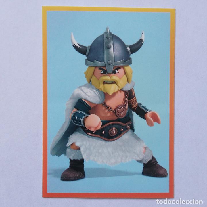 Coleccionismo cromos antiguos: cromo playmobil movie pelicula estampa sticker vikingo peli