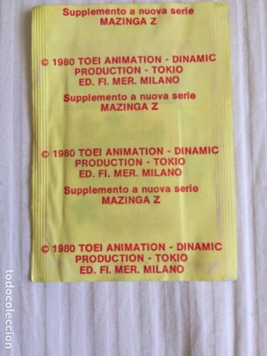 Coleccionismo cromos antiguos: MAZINGER Z SOBRE SIN ABRIR 1980 - Foto 2