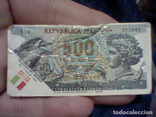 Colecionismo Cromos antigos: PANRICO CROMO BILLETES MuNDO N&ordm; 7 ITALIA LIRAS MVY SOBADO VER FOTOS