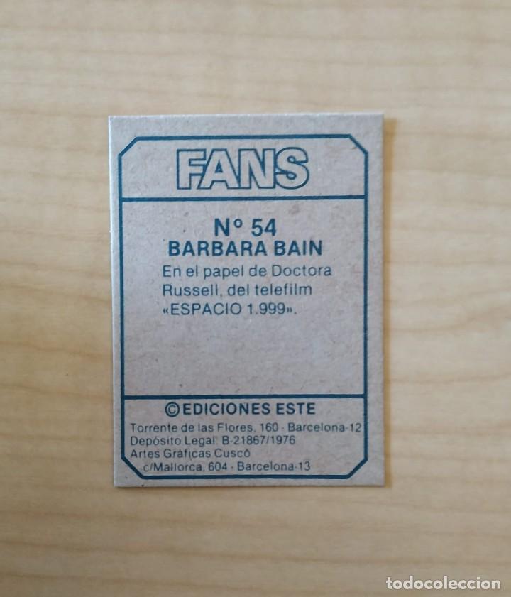 Coleccionismo cromos antiguos: FANS ESTE BARBARA BAIN 54 NUEVO DE SOBRE - Foto 2