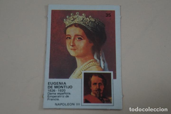 Collectionnisme Cartes &agrave; collectionner anciennes: CROMO DE EUGENIA DE MONTIJO DESPEGADO N&ordm; 35 A&Ntilde;O 1976 DEL ALBUM PAREJAS FAMOSAS DE ORTIZ