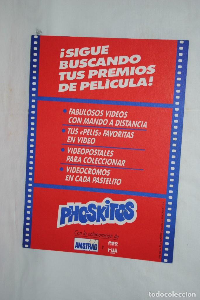 Coleccionismo cromos antiguos: PHOSKITOS , CORTOCIRCUITO. - Foto 2