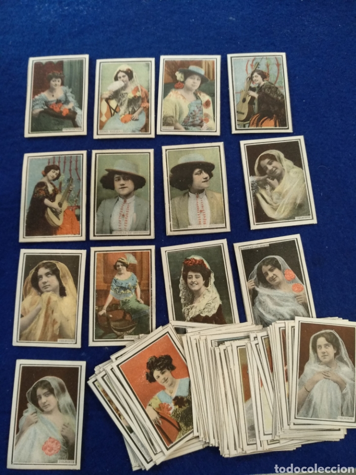 Coleccionismo cromos antiguos: Colecci&oacute;n de 107 cromos. Fototipias. Artistas de &eacute;poca.