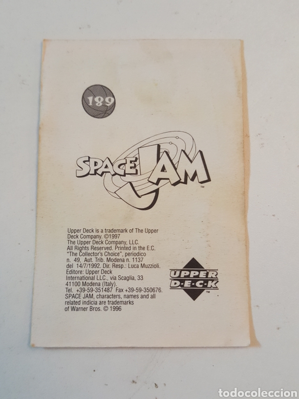 Coleccionismo cromos antiguos: Cromo Space Jam N&deg; 189 Upper Deck 1997 - Foto 2