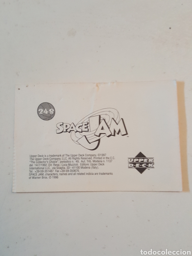 Coleccionismo cromos antiguos: Cromo Space Jam N&deg; 248 Upper Deck 1997 - Foto 2