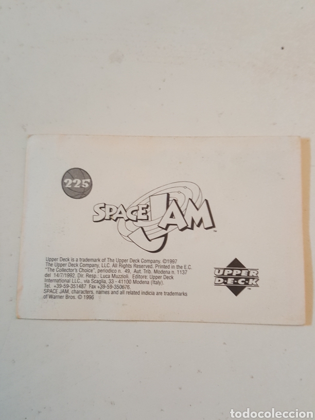 Coleccionismo cromos antiguos: Cromo Space Jam N&deg; 225 Upper Deck 1997 - Foto 2