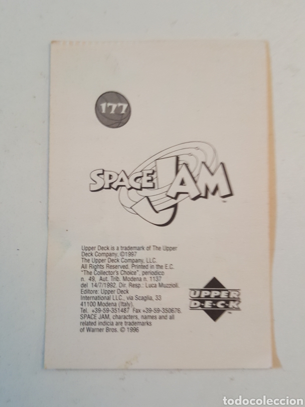 Coleccionismo cromos antiguos: Cromo Space Jam N&deg; 177 Upper Deck 1997 - Foto 2