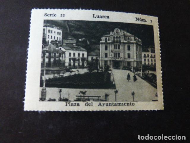 Collectable Antique Stickers: LUARCA ASTURIAS PLAZA DEL AYUNTAMIENTO ANTIGUO CROMO A&Ntilde;OS 30