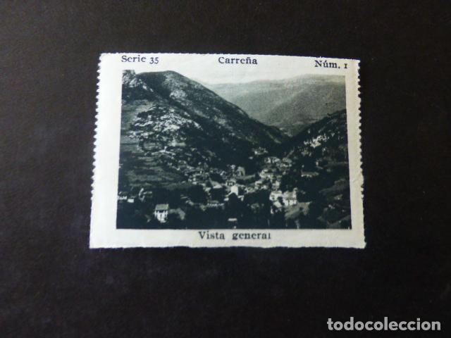 Collectable Antique Stickers: CARRE&Ntilde;A ASTURIAS VISTA GENERAL ANTIGUO CROMO A&Ntilde;OS 30